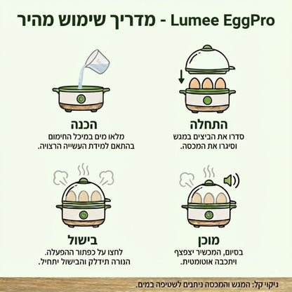 EggPro - מכשיר לבישול ביצים באדים
